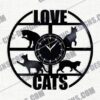 Clock Cat DXF File