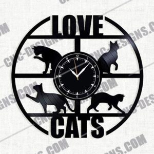 Clock Cat DXF File