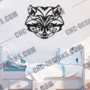"Cute Raccoon DXF File"