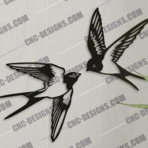 "Graceful Swallow DXF File"