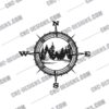 Trees Compass Scene DXF Files